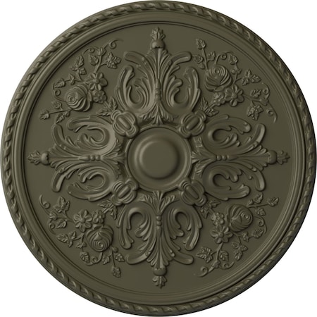 Ekena Millwork Bradford Ceiling Medallion (Fits Canopies up to 6 5/8"), Hand-Painted Witch Hazel, 32 5/8"OD x 2"P CM32BRWHF